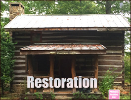 Historic Log Cabin Restoration  Greenville, North Carolina